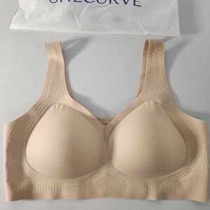 She Curve Seamless Nude Full-Coverage Jelly Wireless Bra, Size 3XL